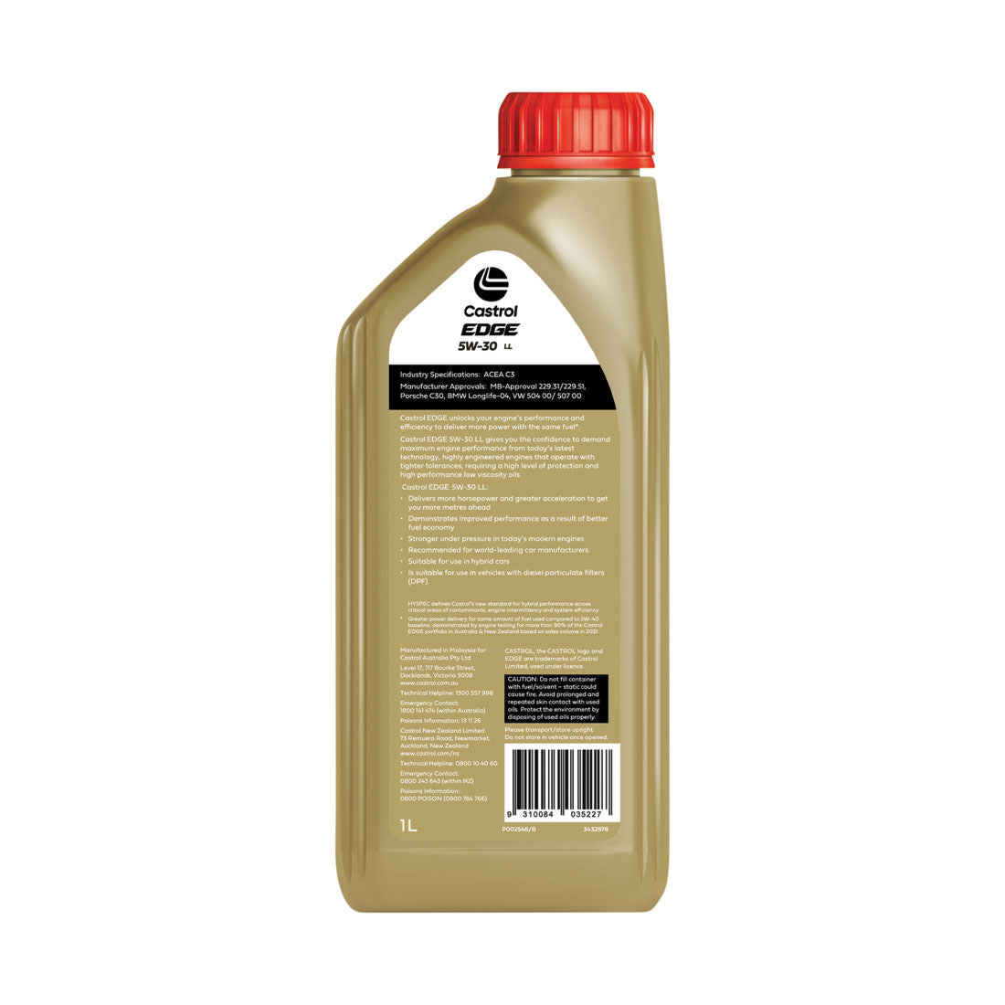 EDGE 5W - 30 LL 1L - Castrol - Full Synthetic Engine Oil - Castrol