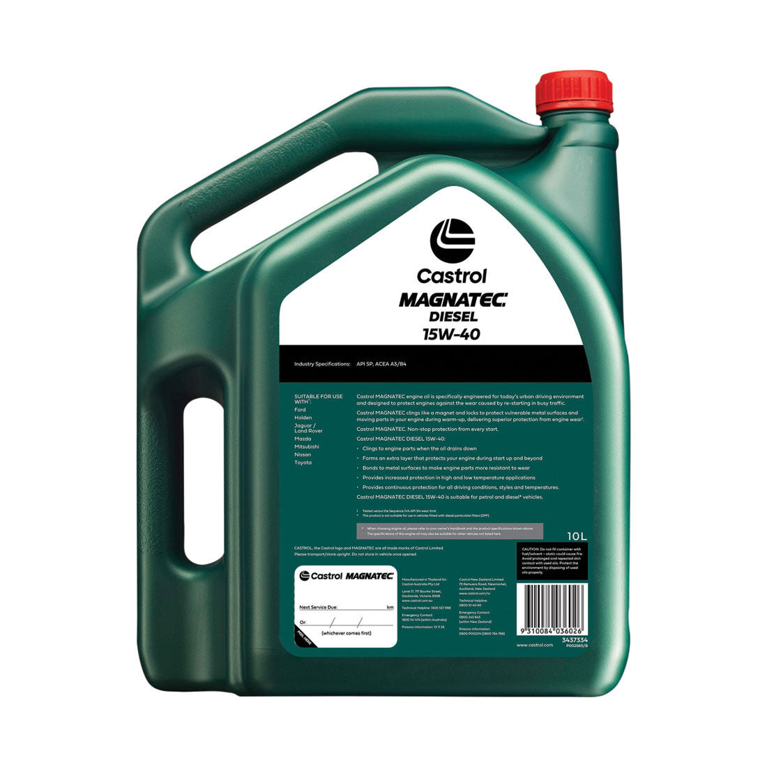 MAGNATEC Diesel 15W - 40 10L - Castrol - Semi Synthetic Engine Oil - Castrol