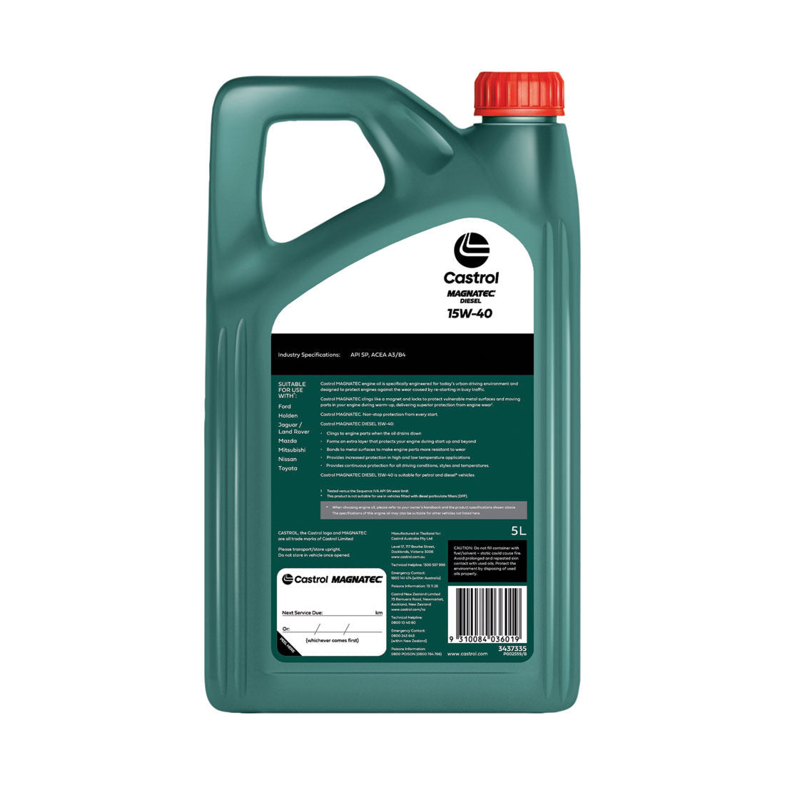 MAGNATEC Diesel 15W - 40 5L - Castrol - Semi Synthetic Engine Oil - Castrol