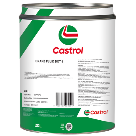 Brake Fluid Dot 4 20L - Castrol