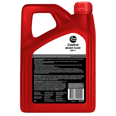 Brake Fluid Dot 4 4L - Castrol