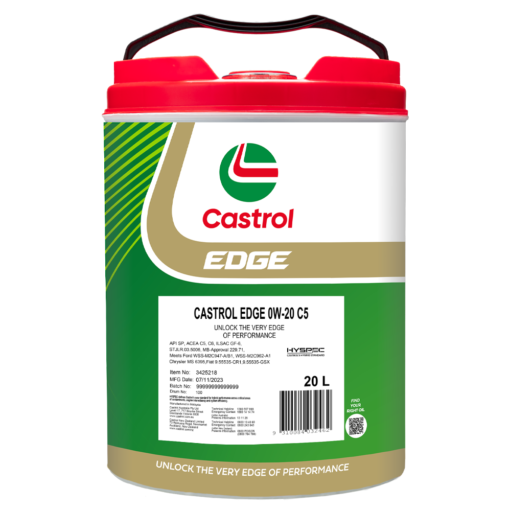 EDGE 0W - 20 C5 20L - Castrol - Full Synthetic Engine Oil - Castrol