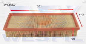 Air Filter Fits Mercedes WA1067 - Wesfil
