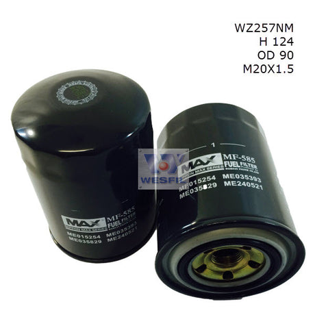 Diesel Fuel Filter Z257/Z769 Fits Mitsubishi WZ257NM - Wesfil | Universal Auto Spares