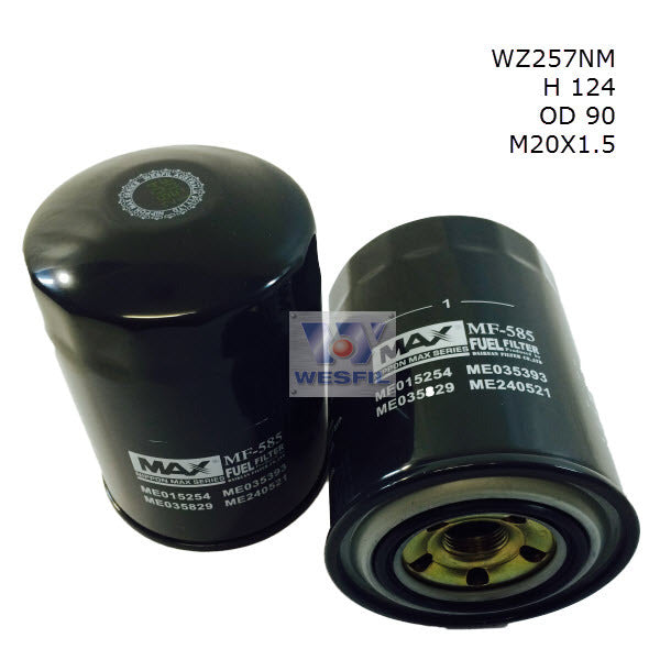 Diesel Fuel Filter Z257/Z769 Fits Mitsubishi WZ257NM - Wesfil | Universal Auto Spares