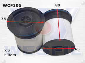 Diesel Fuel Filter R2745P Fits Chrysler/Holden/Jeep WCF195 - Wesfil