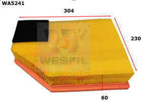 Air Filter A1826 Fits Volvo WA5241 - Wesfil