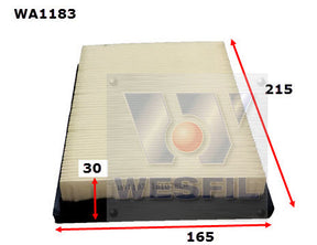 Air Filter A1552/A1600 Fits Ford WA1183 - Wesfil