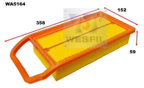 Air Filter A1690 Fits Peugeot/Citroen WA5164 - Wesfil