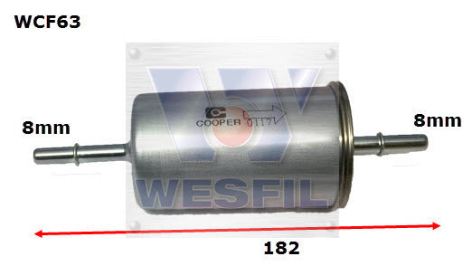 EFI Fuel Filter Z627 Fits Mazda WCF63 - Wesfil | Universal Auto Spares