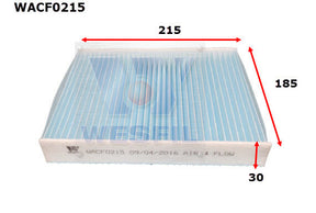 Cabin Filter RCA333P/RCA378C Fits Toyota WACF0215 - Wesfil