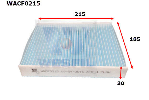 Cabin Filter RCA333P/RCA378C Fits Toyota WACF0215 - Wesfil | Universal Auto Spares