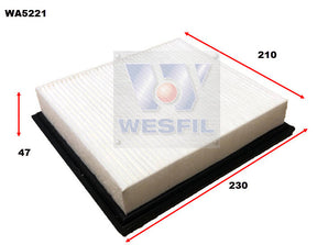 Air Filter A1739 Fits Chrysler/Dodge WA5221 - Wesfil