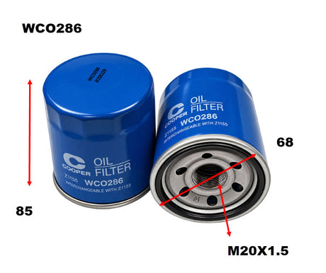 Oil Filter Z1155 Subaru WCO286 - Cooper