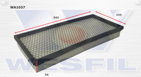 Air Filter A1477 Fits Jeep WA1037 - Wesfil