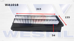 Air Filter A1400 Fits Honda WA1018 - Wesfil