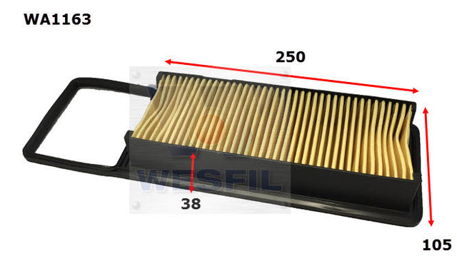 Air Filter A1526 Fits Honda WA1163 - Wesfil | Universal Auto Spares