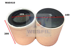 Air Filter Fits Audi WA5410 - Wesfil