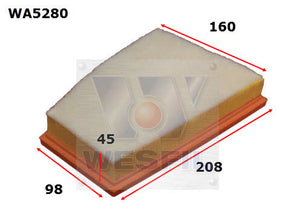 Air Filter Fits Audi WA5280 - Wesfil