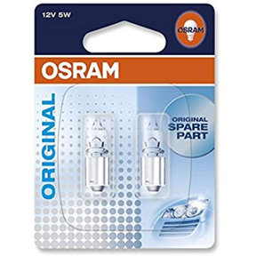 Halogen Bayonet Cap 12V 5W BA9S B/P 1=2 Globes B/Pack 64111-02B - Osram