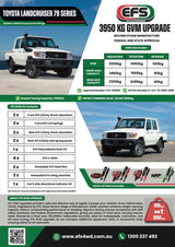 Toyota Landcruiser VDJ79 Series Single & Dual Cab 08/2012 to 08/2022 3950kg GVM Upgrade K - TLC - 79 - GVM - 3950 - EFS - EFS