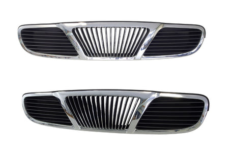 Front Grille (Black, With Chrome Moulding) Daewoo Leganza 1997 - 2002 DWLG-GRI-03F - Sterling Parts