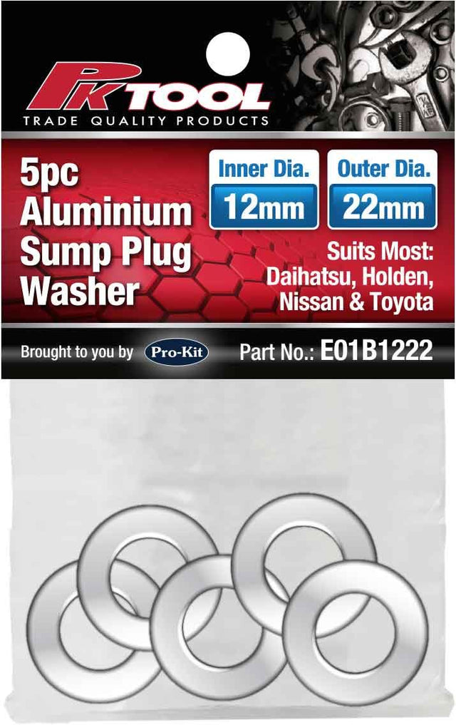 5 Pieces Aluminium Sump Plug Washer - PKTool | Universal Auto Spares