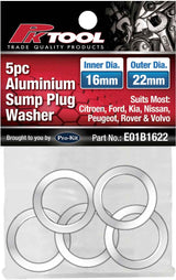 5 Pieces Aluminium Sump Plug Washer - PKTool