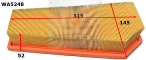 Air Filter A1763 Fits Mercedes WA5248 - Wesfil