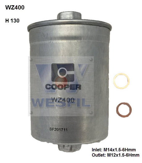 EFI Fuel Filter Z400 Fits Audi/VW/Saab/Volvo WZ400 - Wesfil | Universal Auto Spares