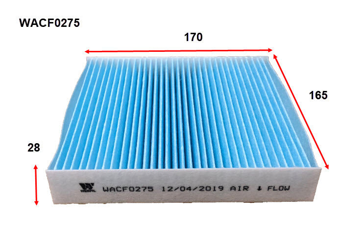 Cabin Filter RCA403P Fits Suzuki WACF0275 - Wesfil | Universal Auto Spares