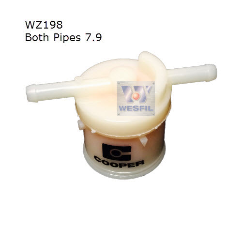 Plastic In-Line Fuel Filter Z198 Asia/Ford/Mazda WZ198 - Cooper
