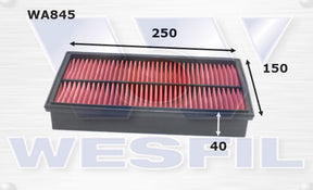 Air Filter A487 Fits Ford WA845 - Wesfil