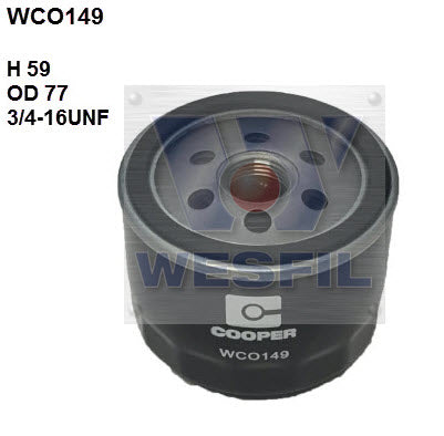 Oil Filter Lawnmower (B&S) WCO149 - Cooper - Cooper