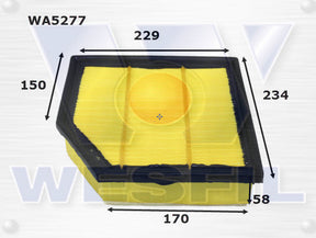 Air Filter A1848 Fits Lexus/Toyota WA5277 - Wesfil