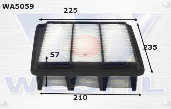 Air Filter A1533 Fits Hyundai WA5059 - Wesfil | Universal Auto Spares