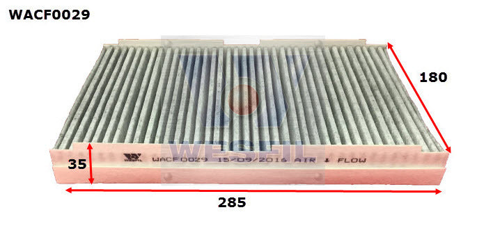 Cabin Filter RCA166C Fits Citroen/Peugeot WACF0029 - Wesfil