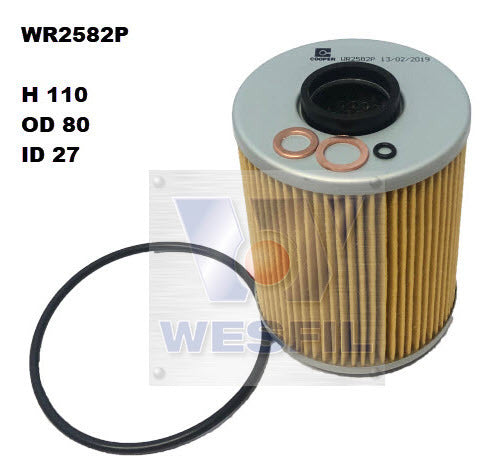 Oil Filter R2582P Fits BMW WR2582P - Wesfil | Universal Auto Spares