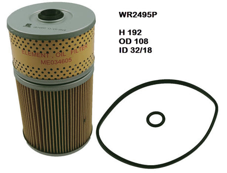 Oil Filter R2495P Fits Mitsubishi WR2495P - Wesfil | Universal Auto Spares