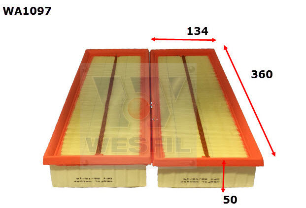 Air Filter A1678 Fits Mercedes WA1097 - Wesfil | Universal Auto Spares