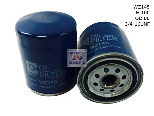 Oil Filter Z145 Fits Ford/Holden/Nissan WZ145 - Wesfil