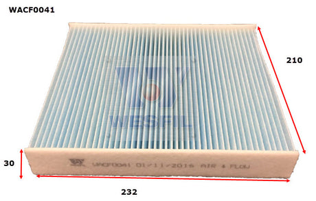 Cabin Filter RCA207C/RCA273C Fits Ford/Volvo WACF0041 - Wesfil | Universal Auto Spares