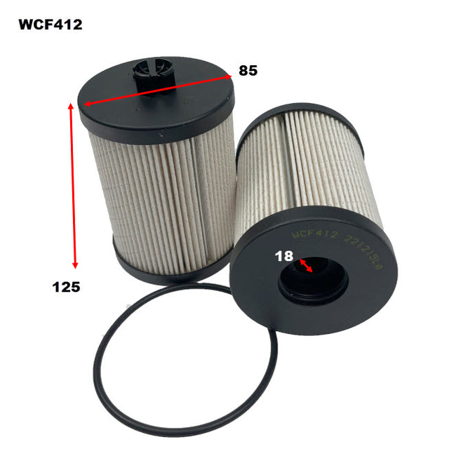 Diesel Fuel Filter Nissan WCF412 - Cooper