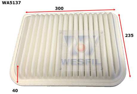 Air Filter A1582 Fits Ford WA5137 - Wesfil | Universal Auto Spares