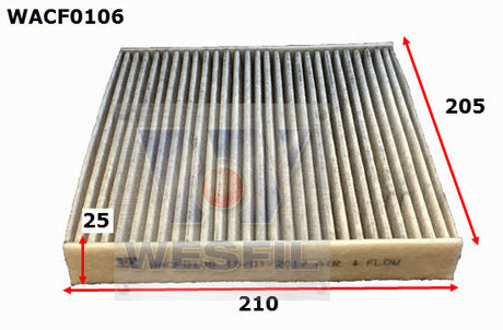 Cabin Filter RCA251P Fits Honda WACF0106 - Wesfil | Universal Auto Spares