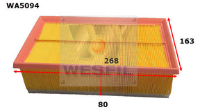 Air Filter A1861 Fits Citroen/Peugeot WA5094 - Wesfil