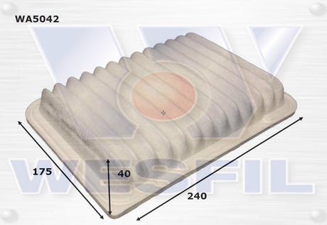 Air Filter A1559 Fits Toyota WA5042 - Wesfil | Universal Auto Spares