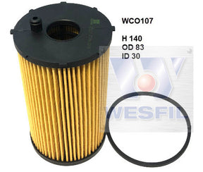 Oil Filter R2662P Fits Citroen WCO107 - Wesfil