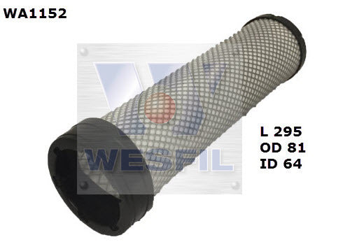 Air Filter HDA5909 Fits TCM/Hitachi Inner Filter For WA1028 WA1152 - Wesfil