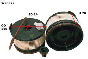 Diesel Fuel Filter R2886P Fits Mercedes WCF372 - Wesfil